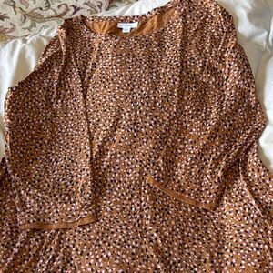 J. Jill Brown and Black Patterned Blouse